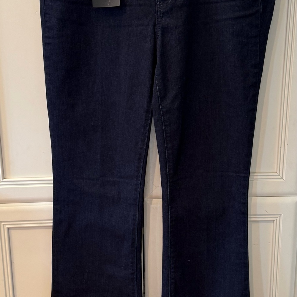 PAIGE Manhattan High Rise Dark Indigo Boot Cut Jeans  Petite NWT